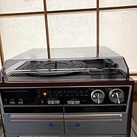 Amazon.co.jp: エバリエント 木目調Wカセットレコードプレーヤー